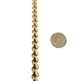 14k Yellow Gold 14.2g Ladies Polished 7mm San Marco Link Bracelet 7"