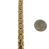 14k Yellow Gold 11.4g Thick Ladies 8mm Byzantine Link Bracelet Turkey 7.25"