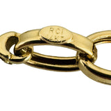 14k Yellow Gold 7g Hollow Ladies 9mm Oval Cable Link Bracelet 7"