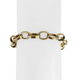 14k Yellow Gold 7g Hollow Ladies 9mm Oval Cable Link Bracelet 7"