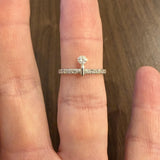 14k White Gold and Diamond Fancy Band Ring Size 7