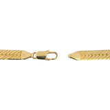 14k Yellow Gold 29.3g Solid Thick 7mm Herringbone Link Necklace Italy 18"