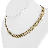 14k Yellow Gold 25.7g Vintage Heavy 7.5mm Panther Link Necklace Italy 16"