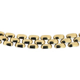 14k Yellow Gold 25.7g Vintage Heavy 7.5mm Panther Link Necklace Italy 16"