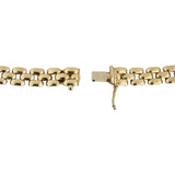 14k Yellow Gold 25.7g Vintage Heavy 7.5mm Panther Link Necklace Italy 16"