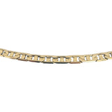 14k Yellow Gold 14.3g Solid 4mm Mariner Link Chain Necklace Italy 18"