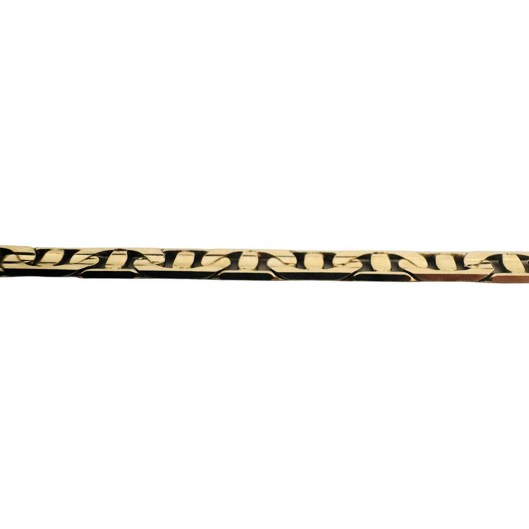 14k Yellow Gold 14.3g Solid 4mm Mariner Link Chain Necklace Italy 18"