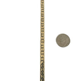 14k Yellow Gold 14.3g Solid 4mm Mariner Link Chain Necklace Italy 18"