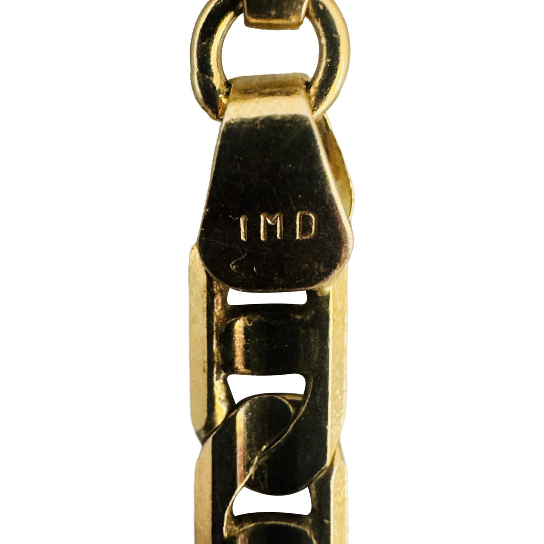 14k Yellow Gold 14.3g Solid 4mm Mariner Link Chain Necklace Italy 18"