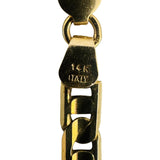 14k Yellow Gold 14.3g Solid 4mm Mariner Link Chain Necklace Italy 18"