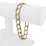 14k Yellow Gold 22.4g Solid Vintage 11mm Curb Link Bracelet 9.25"