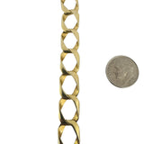 14k Yellow Gold 22.4g Solid Vintage 11mm Curb Link Bracelet 9.25"