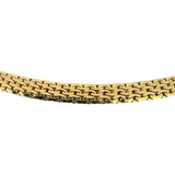 14k Yellow Gold 12.5g Ladies Polished 6mm Flat Mesh Link Necklace Italy 17"