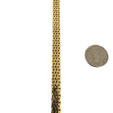 14k Yellow Gold 12.5g Ladies Polished 6mm Flat Mesh Link Necklace Italy 17"