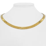 14k Yellow Gold 28.3g Solid Thick 6mm Herringbone Link Necklace 18"