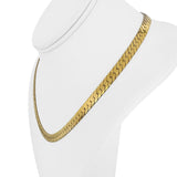 14k Yellow Gold 28.3g Solid Thick 6mm Herringbone Link Necklace 18"