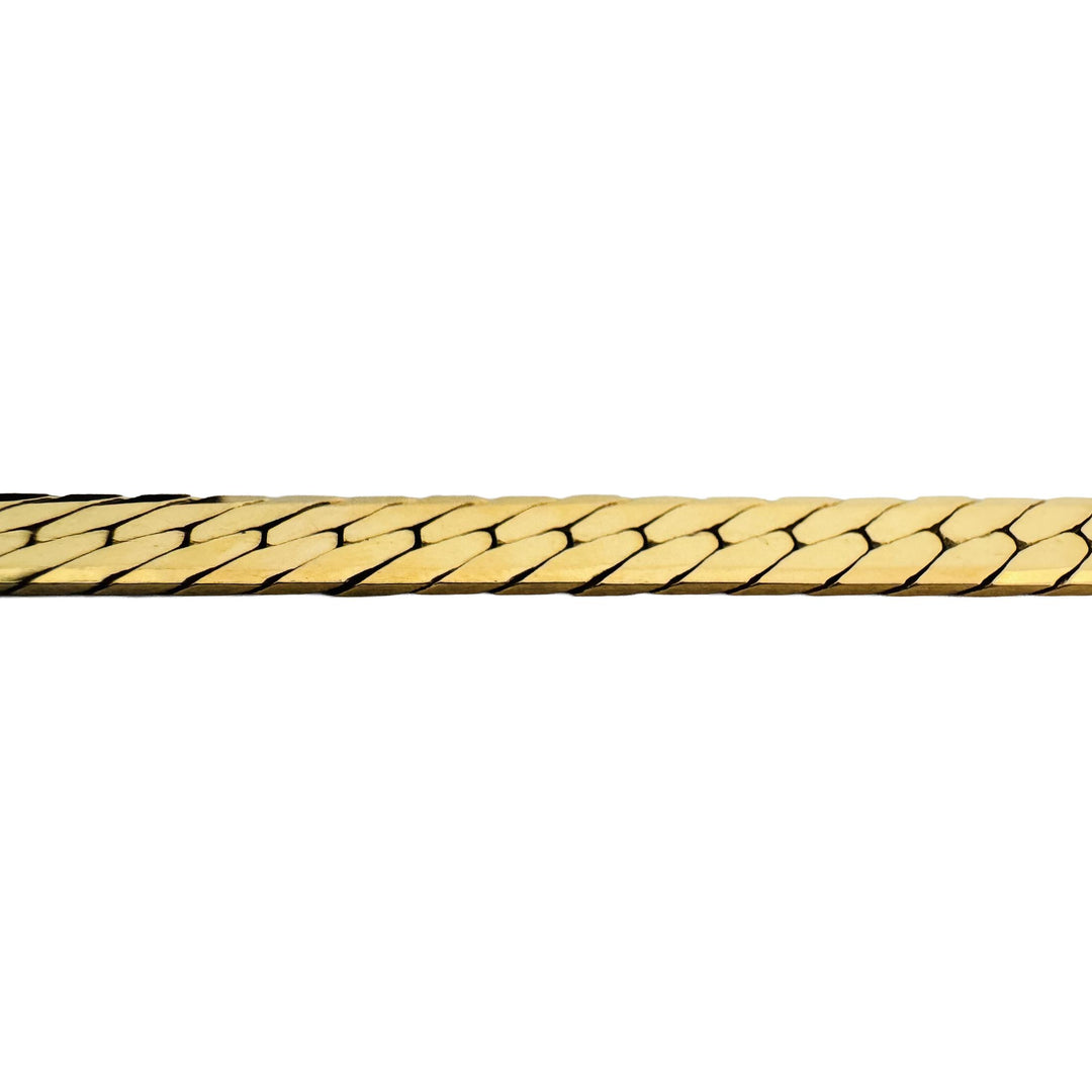 14k Yellow Gold 28.3g Solid Thick 6mm Herringbone Link Necklace 18"