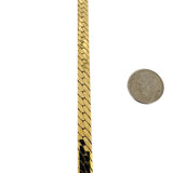 14k Yellow Gold 28.3g Solid Thick 6mm Herringbone Link Necklace 18"