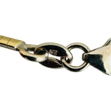 14k Yellow and White Gold 12.7g Solid Reversible Omega Link Necklace Italy 16"