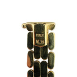 14k Yellow Gold 37.5g Heavy Polished 10mm Panther Link Necklace Italy 16.5"