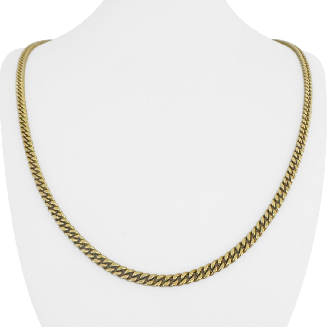 14k Yellow Gold 37g Solid Heavy Vintage 4mm Curb Link Chain Necklace 24"