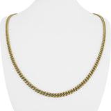 14k Yellow Gold 37g Solid Heavy Vintage 4mm Curb Link Chain Necklace 24"