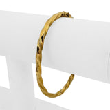 Roberto Coin 18k Yellow Gold 12.7g Vintage Spiral Oval Bangle Bracelet Italy 7"