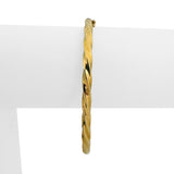 Roberto Coin 18k Yellow Gold 12.7g Vintage Spiral Oval Bangle Bracelet Italy 7"