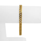18k Yellow Gold 22.8g Solid Polished 6mm Curb Link Bracelet 7.5"