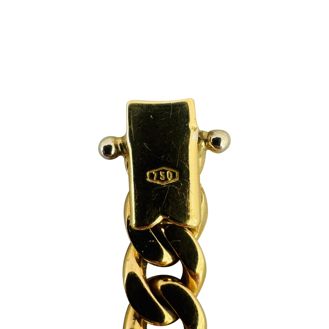 18k Yellow Gold 22.8g Solid Polished 6mm Curb Link Bracelet 7.5"