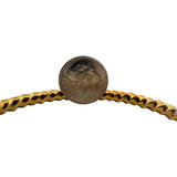 18k Yellow Gold 16.4g Solid Polished Spiral Oval Bangle Bracelet Italy 7"