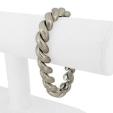 18k Yellow Gold 39.3g Vintage Thick 10mm Brushed San Marco Link Bracelet 7.5"