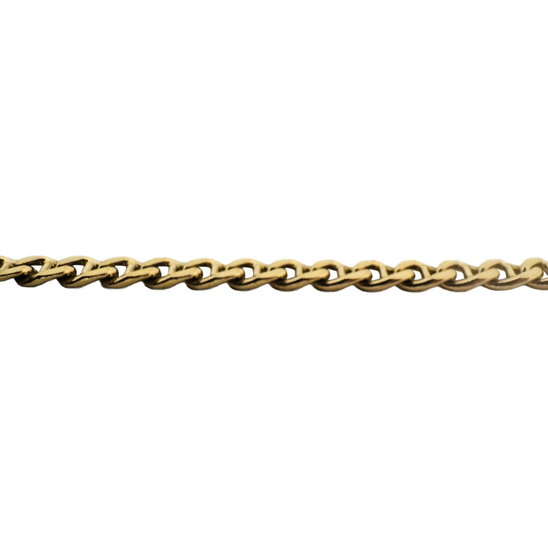 18k Yellow Gold 7.7g Solid Vintage 3.5mm Mariner Link Bracelet Italy 7.25"