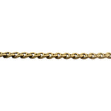 18k Yellow Gold 7.7g Solid Vintage 3.5mm Mariner Link Bracelet Italy 7.25"