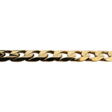 14k Yellow Gold 26.7g Solid Men's 9mm Curb Link Bracelet Italy 8.75"