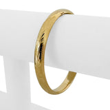 14k Yellow Gold 10.2g Vintage Ladies 8mm Floral Bangle Bracelet 7.25"