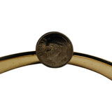 14k Yellow Gold 10.2g Vintage Ladies 8mm Floral Bangle Bracelet 7.25"