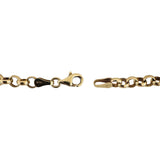 14k Yellow Gold 3g Hollow Milor 4.5mm Rolo Link Bracelet Italy 7.25"