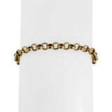 14k Yellow Gold 3g Hollow Milor 4.5mm Rolo Link Bracelet Italy 7.25"
