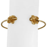 14k Yellow Gold 11g Vintage Flex Floral Cuff Bracelet 8.5"