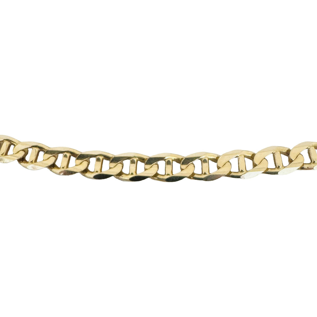 14k Yellow Gold 18.7g Solid 4.5mm Mariner Link Chain Necklace Italy 20"