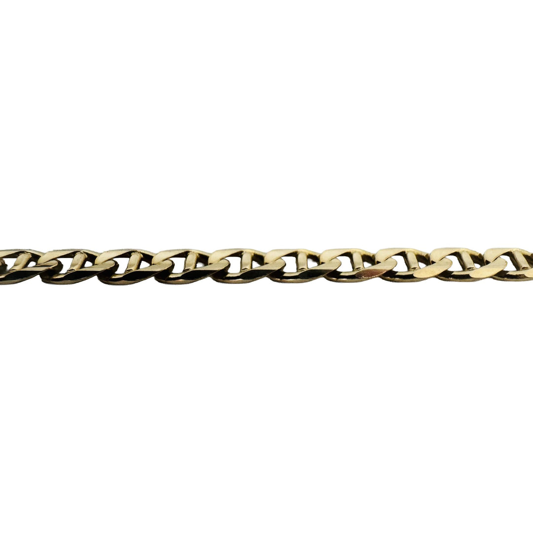 14k Yellow Gold 18.7g Solid 4.5mm Mariner Link Chain Necklace Italy 20"