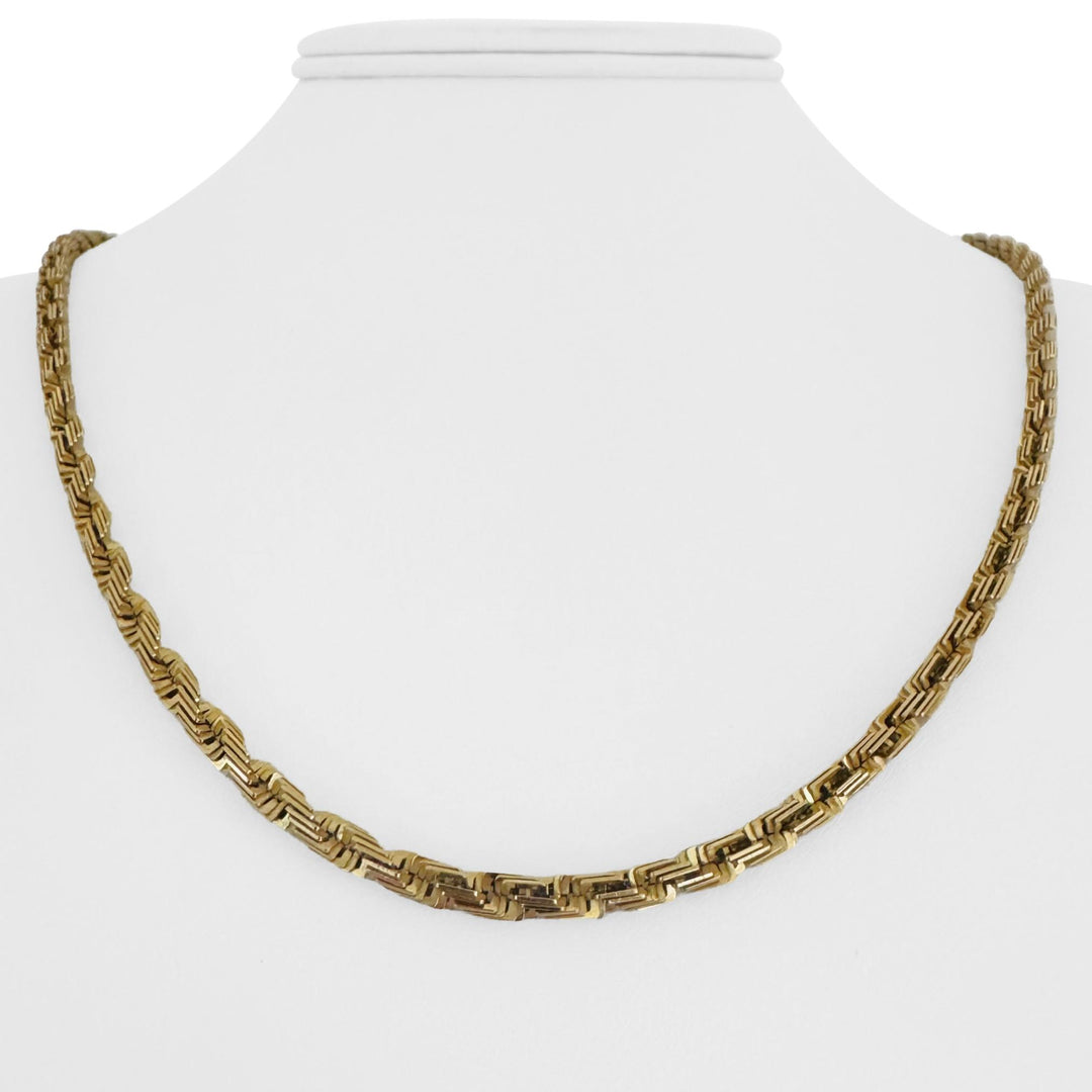 14k Yellow Gold 24.7g Solid Squared Edge 4mm Rope Chain Necklace 21"