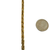 14k Yellow Gold 24.7g Solid Squared Edge 4mm Rope Chain Necklace 21"