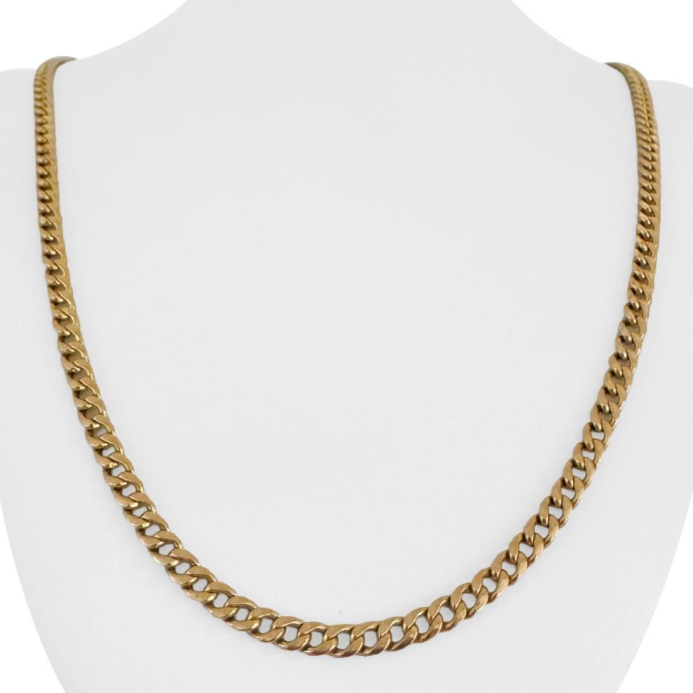 14k Yellow Gold 12.8g Hollow 4.5mm Curb Link Chain Necklace 24.5 ...
