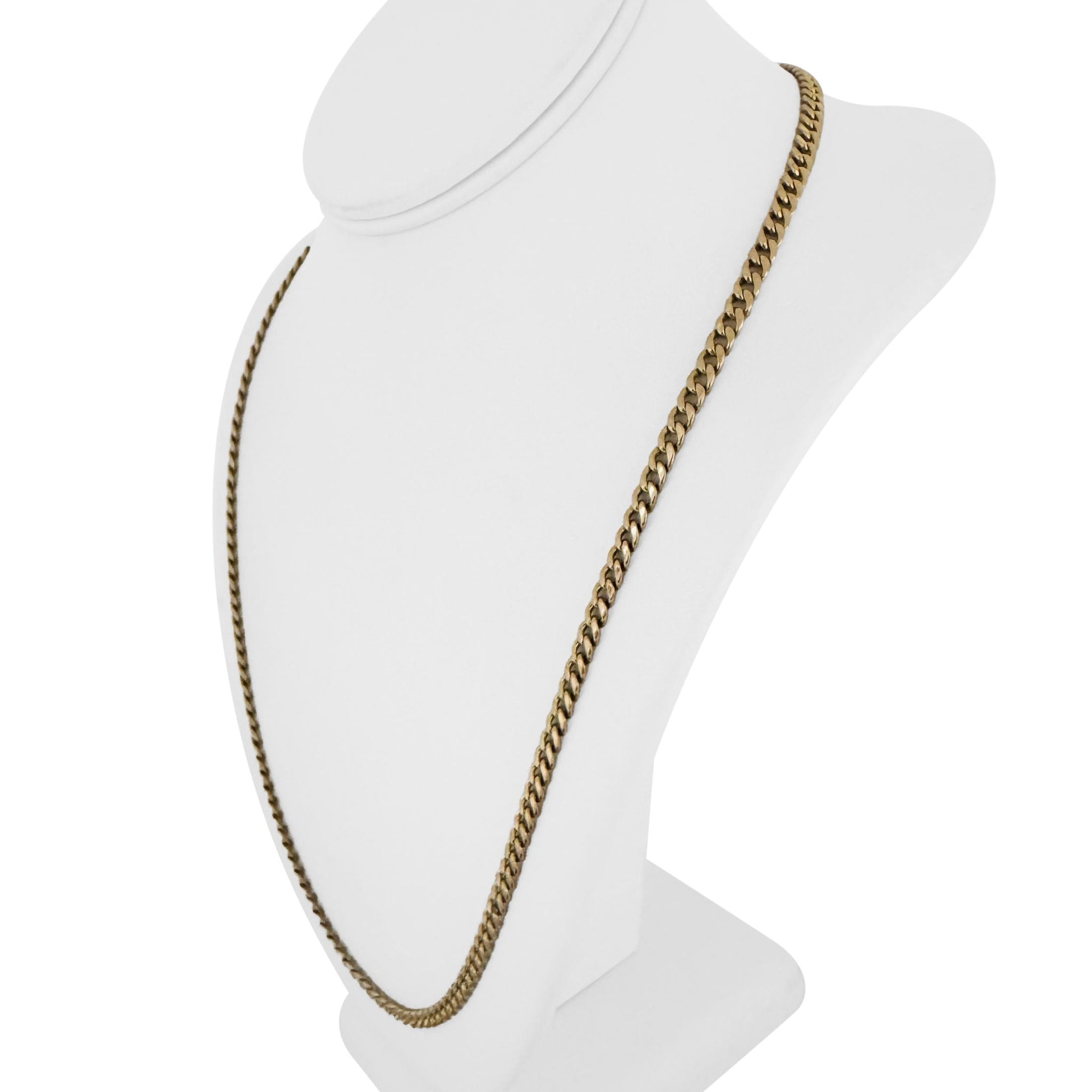 14k Yellow Gold 12.8g Hollow 4.5mm Curb Link Chain Necklace 24.5 ...