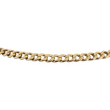 14k Yellow Gold 12.8g Hollow 4.5mm Curb Link Chain Necklace 24.5"