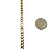 14k Yellow Gold 12.8g Hollow 4.5mm Curb Link Chain Necklace 24.5"
