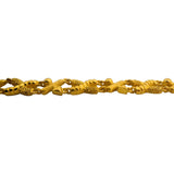 24k Pure Yellow Gold 24.3g Solid 8mm Fancy X Link Bracelet 7.25"