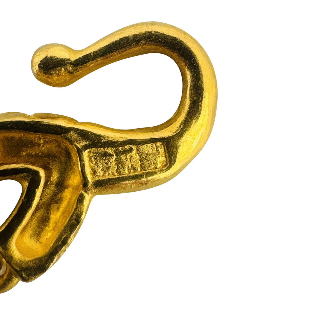 24k Pure Yellow Gold 24.3g Solid 8mm Fancy X Link Bracelet 7.25"